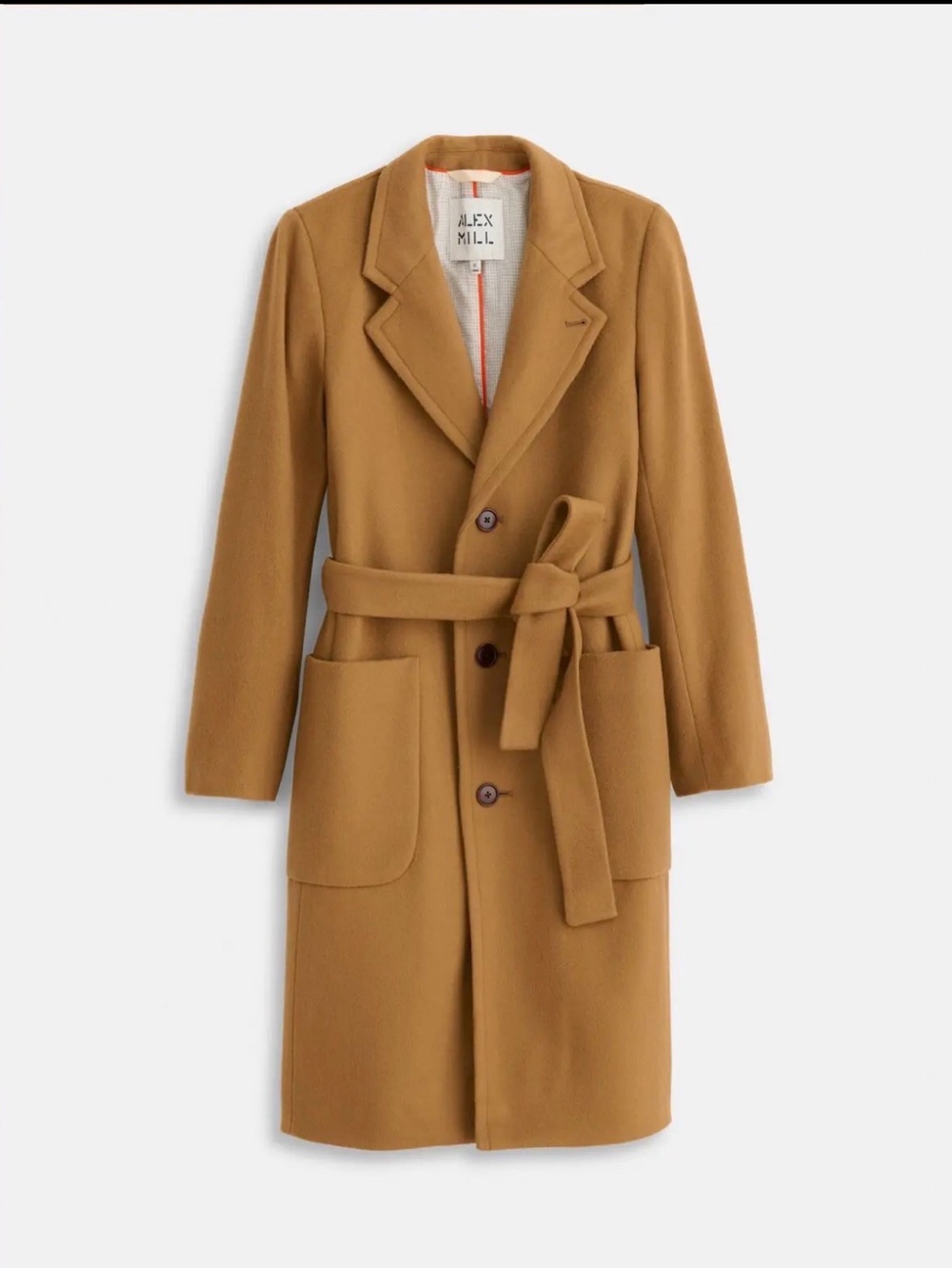 Alex Mill Camel Belted Trench Coat